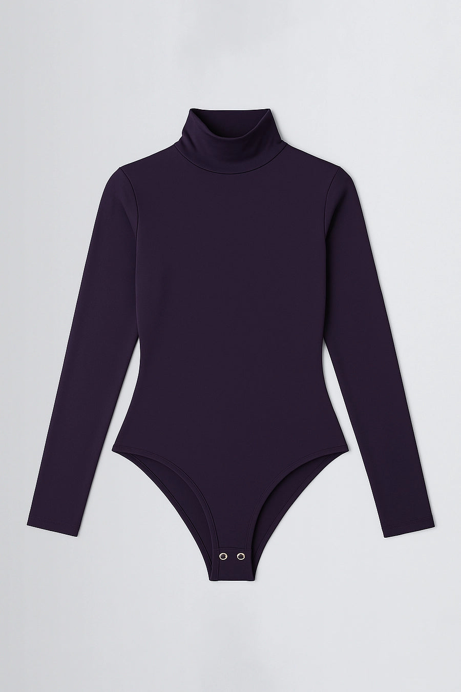 04303 - Body de Microfibra Manga Longa e Gola Alta