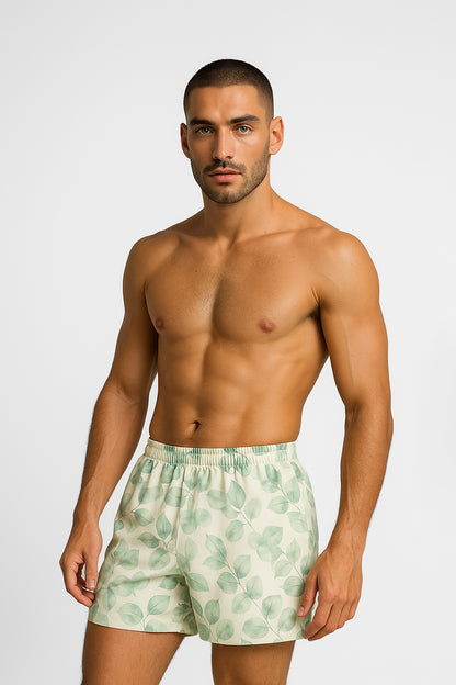 04306 - Samba Canção em Gloss Spam com Abertura Frontal Falsa e Cós de Elástico Rebatido