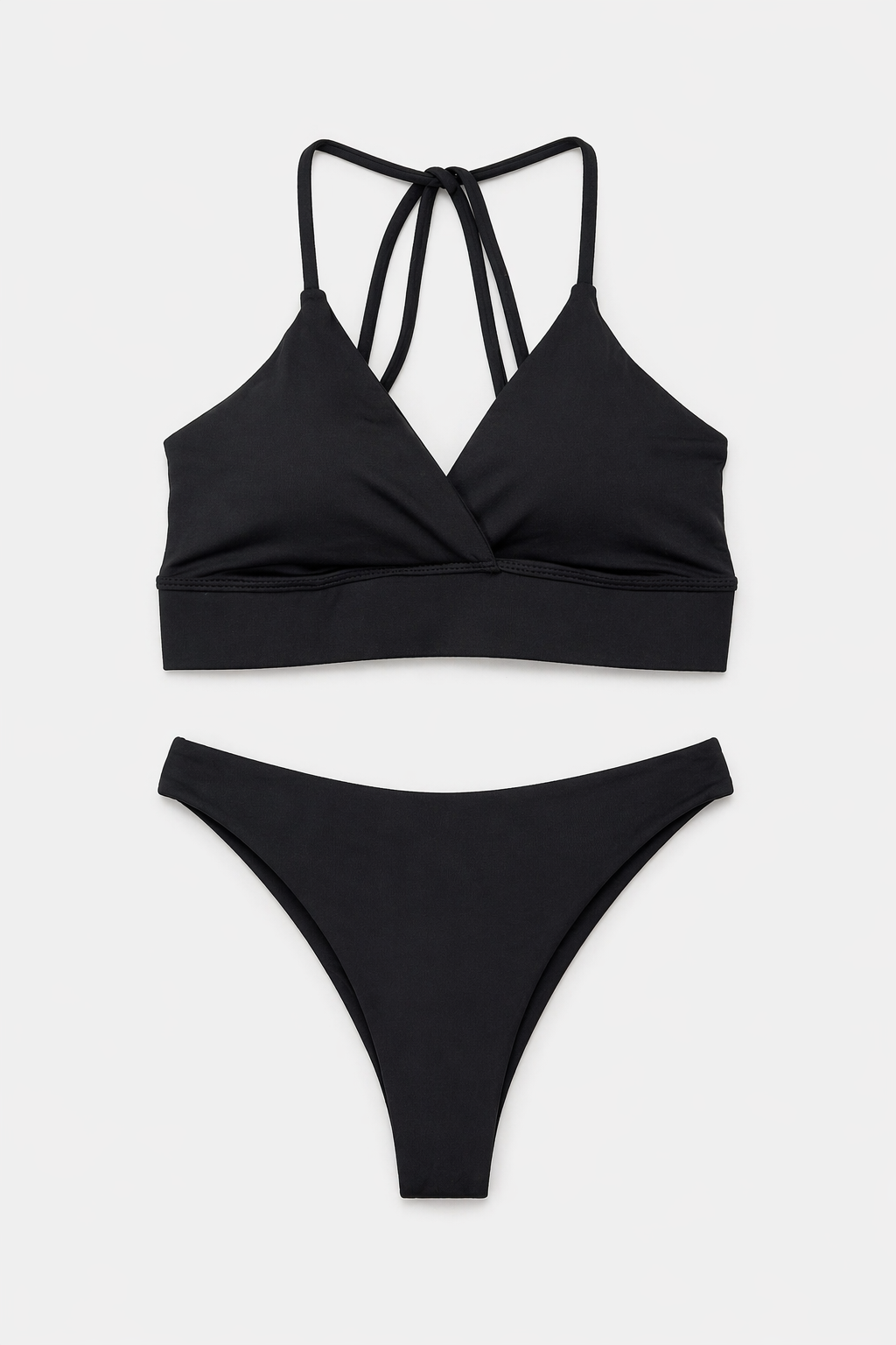 04325 – Conjunto Aryel em Microfibra com Top Transpassado e Bojo Removível