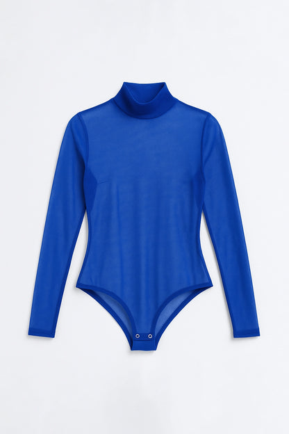 04210 - Body de Tule com Gola Alta