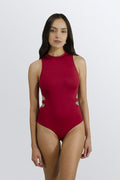Body com Zíper nas Costas e Recorte Lateral - Nuance