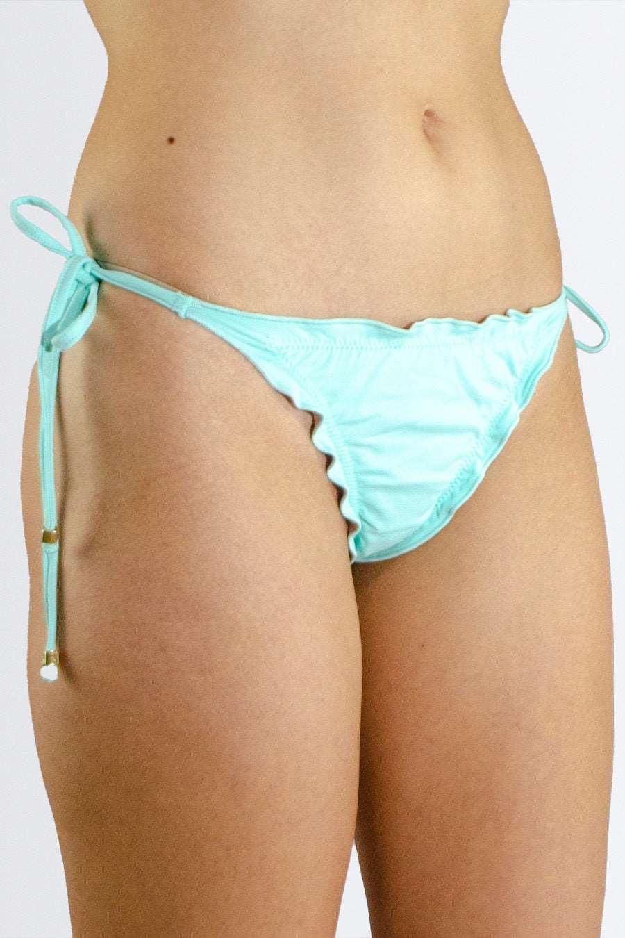 Calcinha Dupla Face de Amarrar com Babado e Franzido Traseiro - Nuance