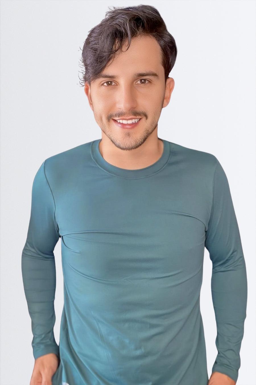 Camiseta Masculina de Dry Fit de Manga Longa - Nuance