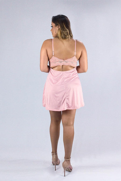 Camisola com Bojo e Renda - Nuance