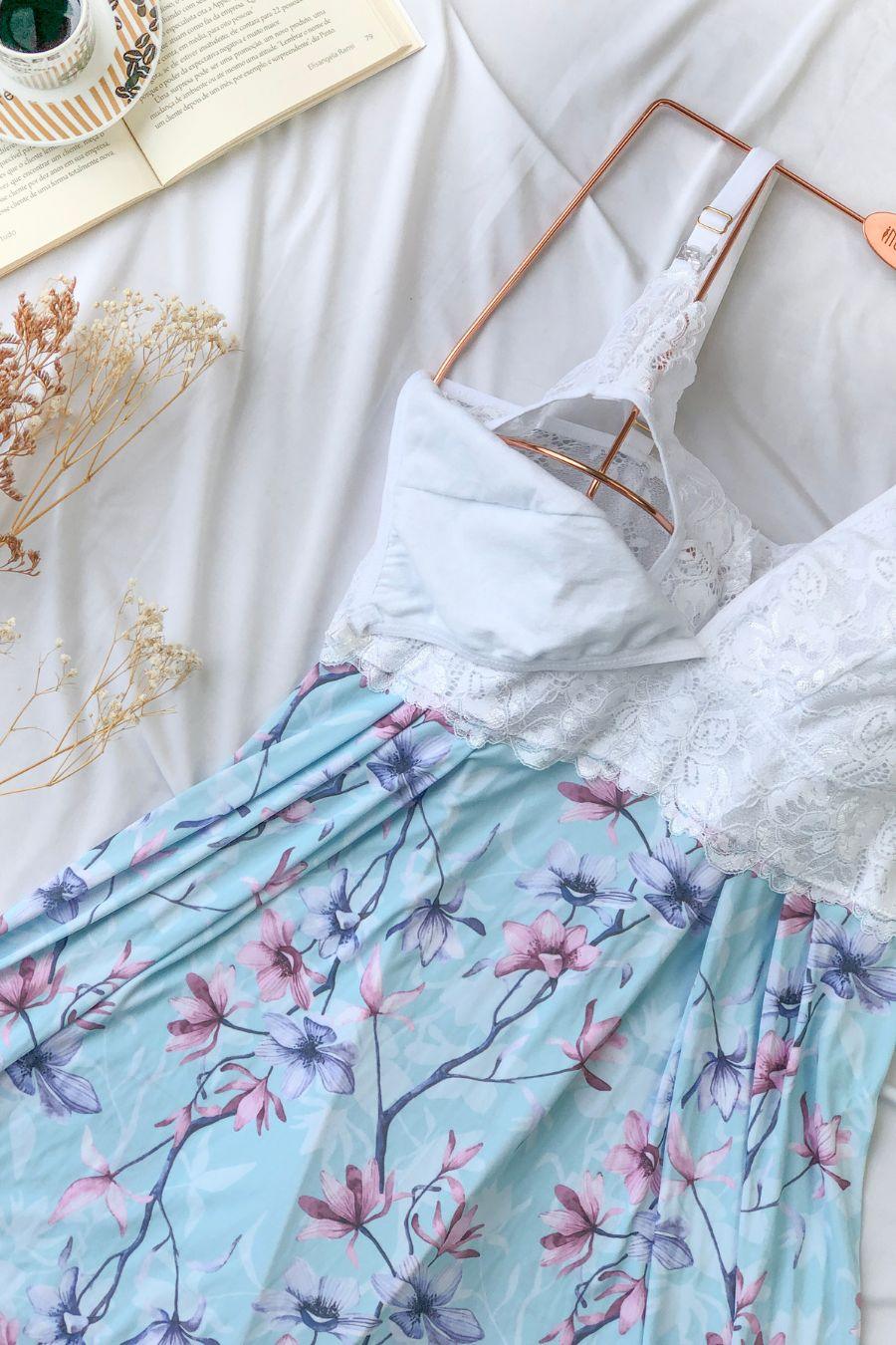 Camisola de Amamentação com Renda - Nuance