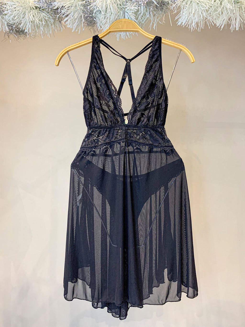 Camisola e calcinha de renda - Nuance