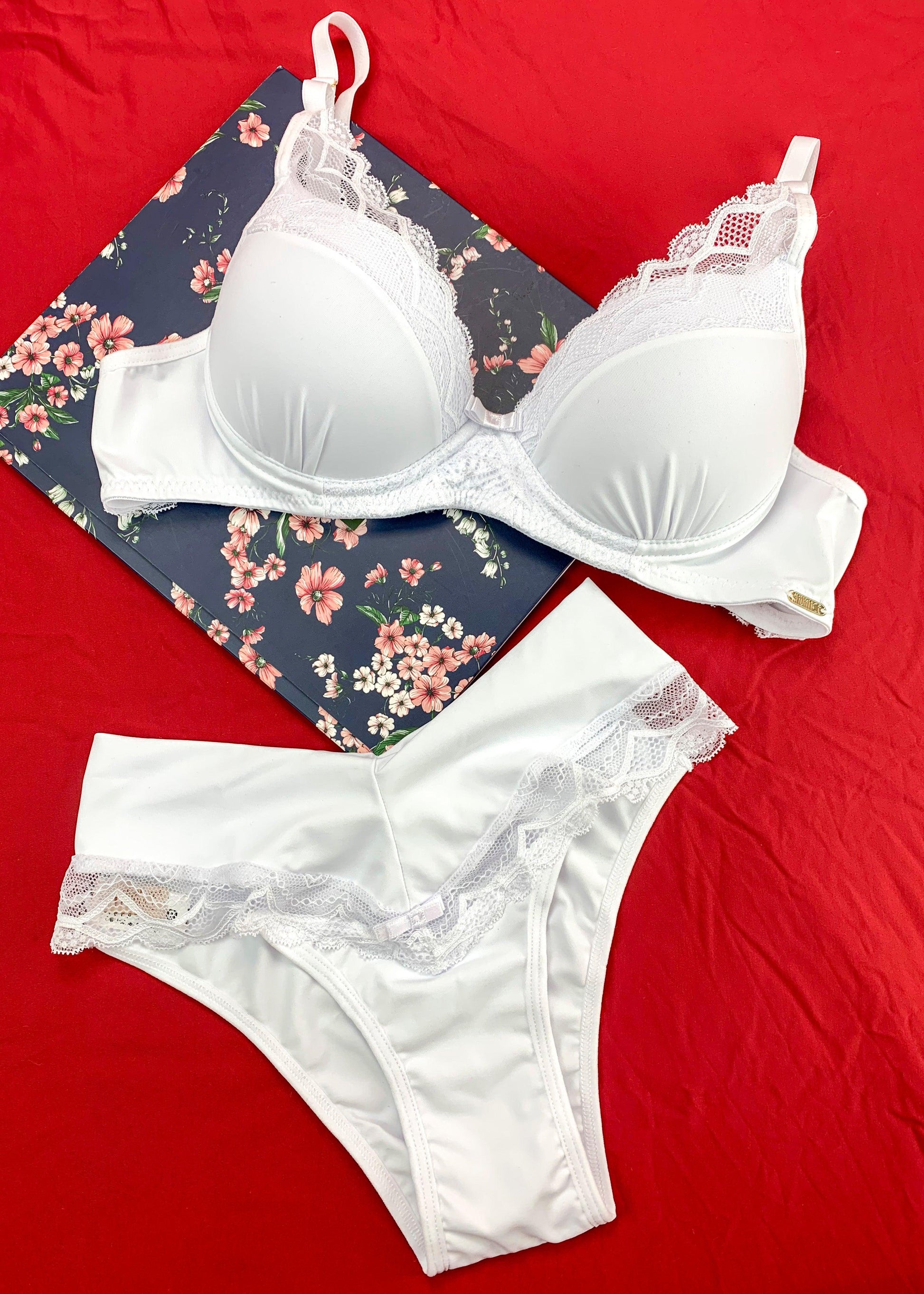 Conjunto Soutien com Renda e Calcinha Biquíni - Nuance
