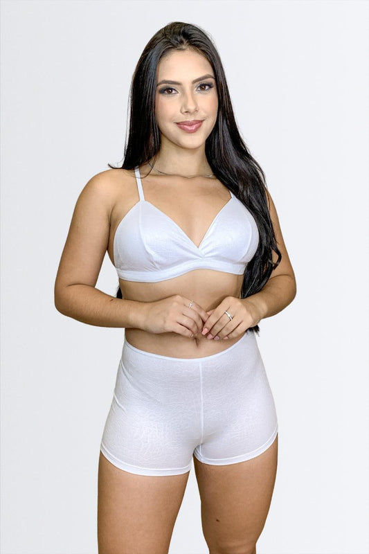 Conjunto Top Triângulo e Short Hot Pant - Nuance