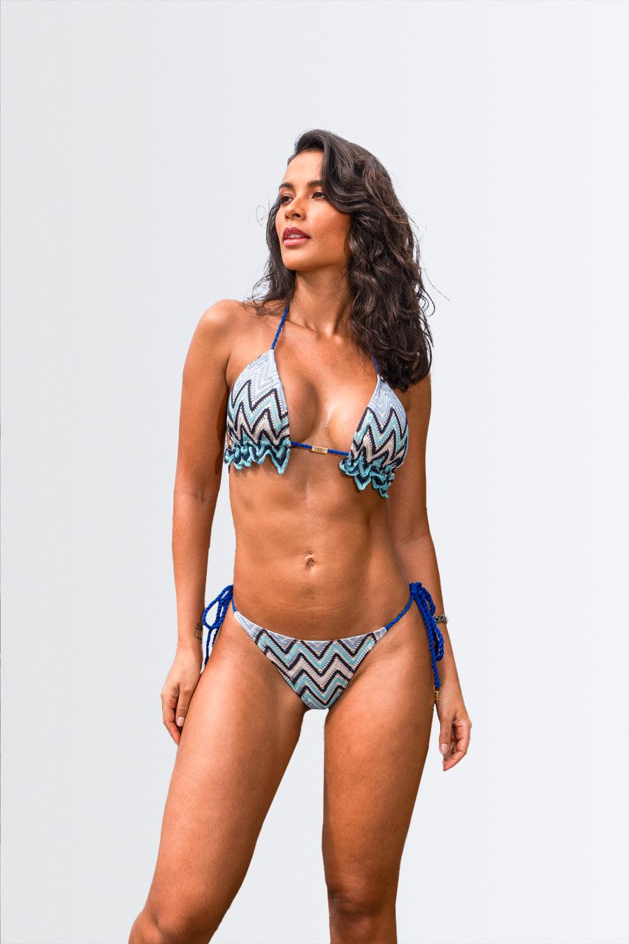 Cortininha de crochet com calcinha de amarrar - Nuance