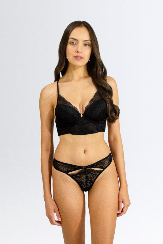 Cropped com Costas Nadador e Calcinha Fio de Renda - Nuance