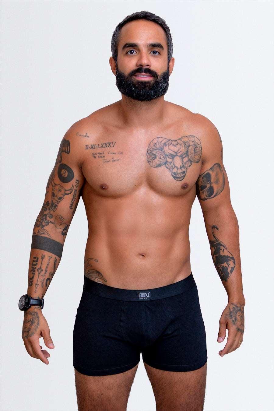 Cueca Boxer de Cotton - Nuance