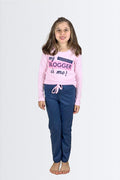 Pijama Infantil Longo Blogger Azul e Rosa - Nuance