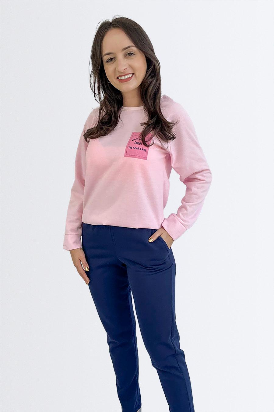 Pijama Longo Feminino Moletinho Confortável - Nuance