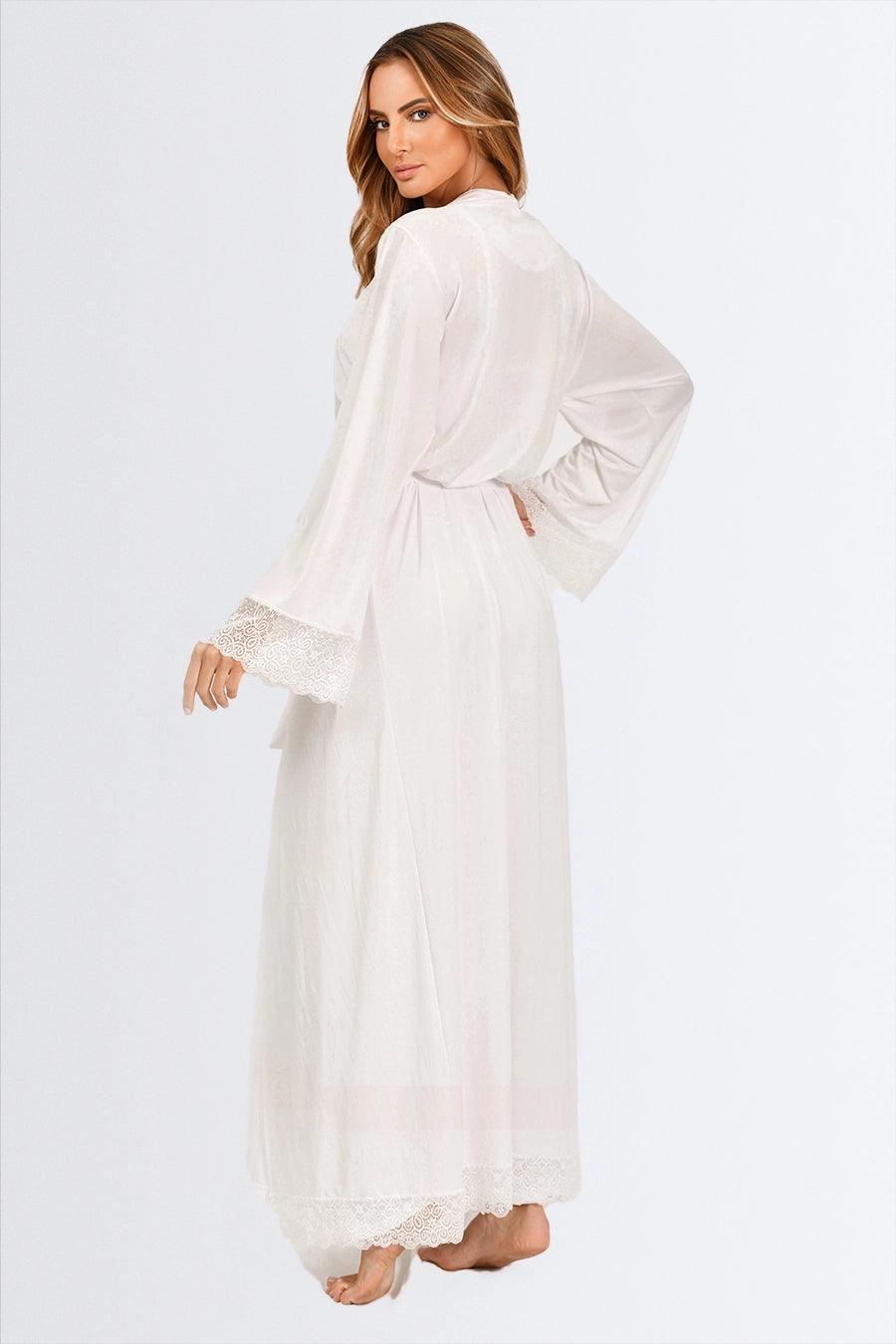 Robe Longo com Detalhes em Renda - Nuance