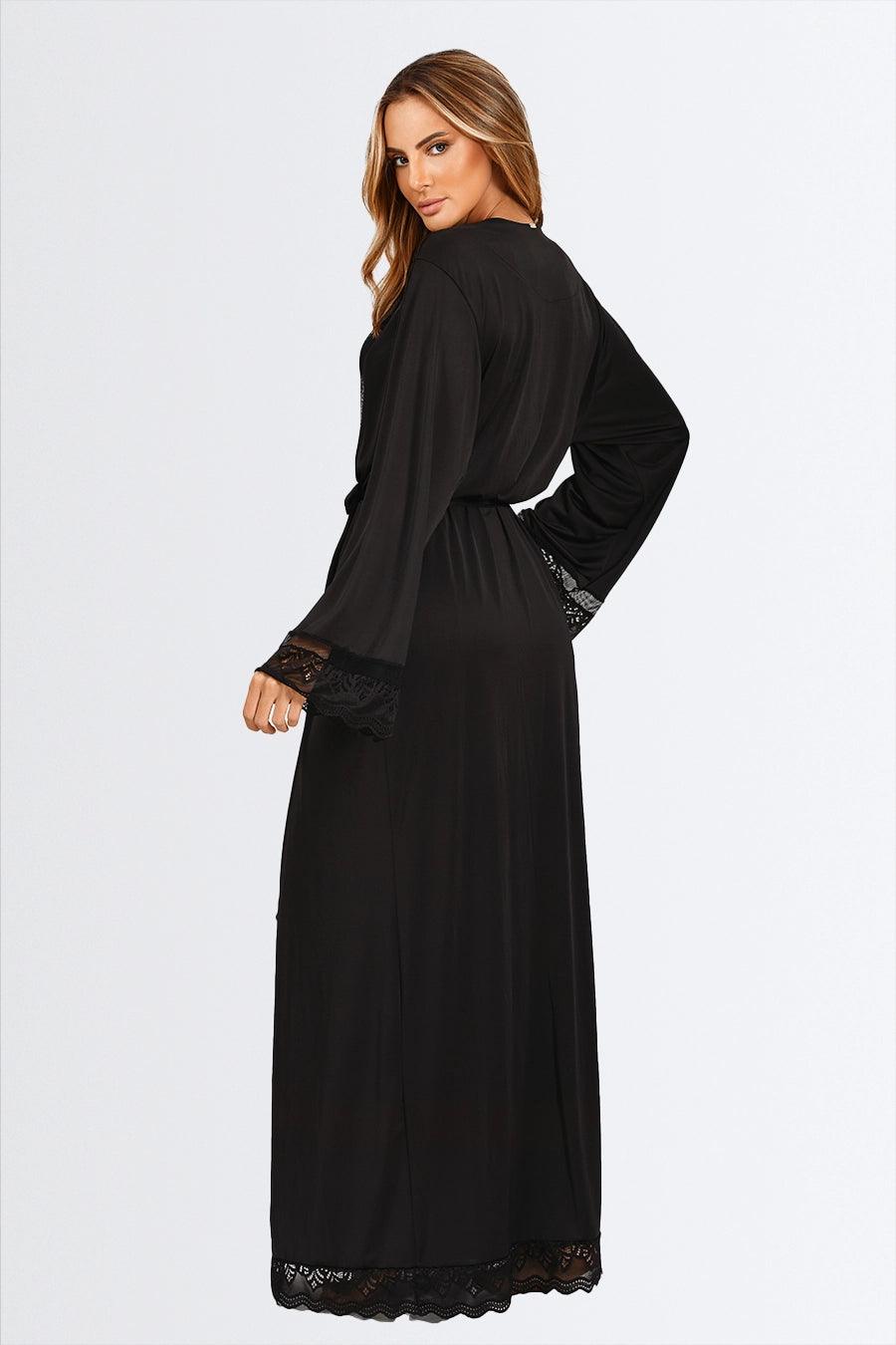 Robe Longo com Detalhes em Renda - Nuance