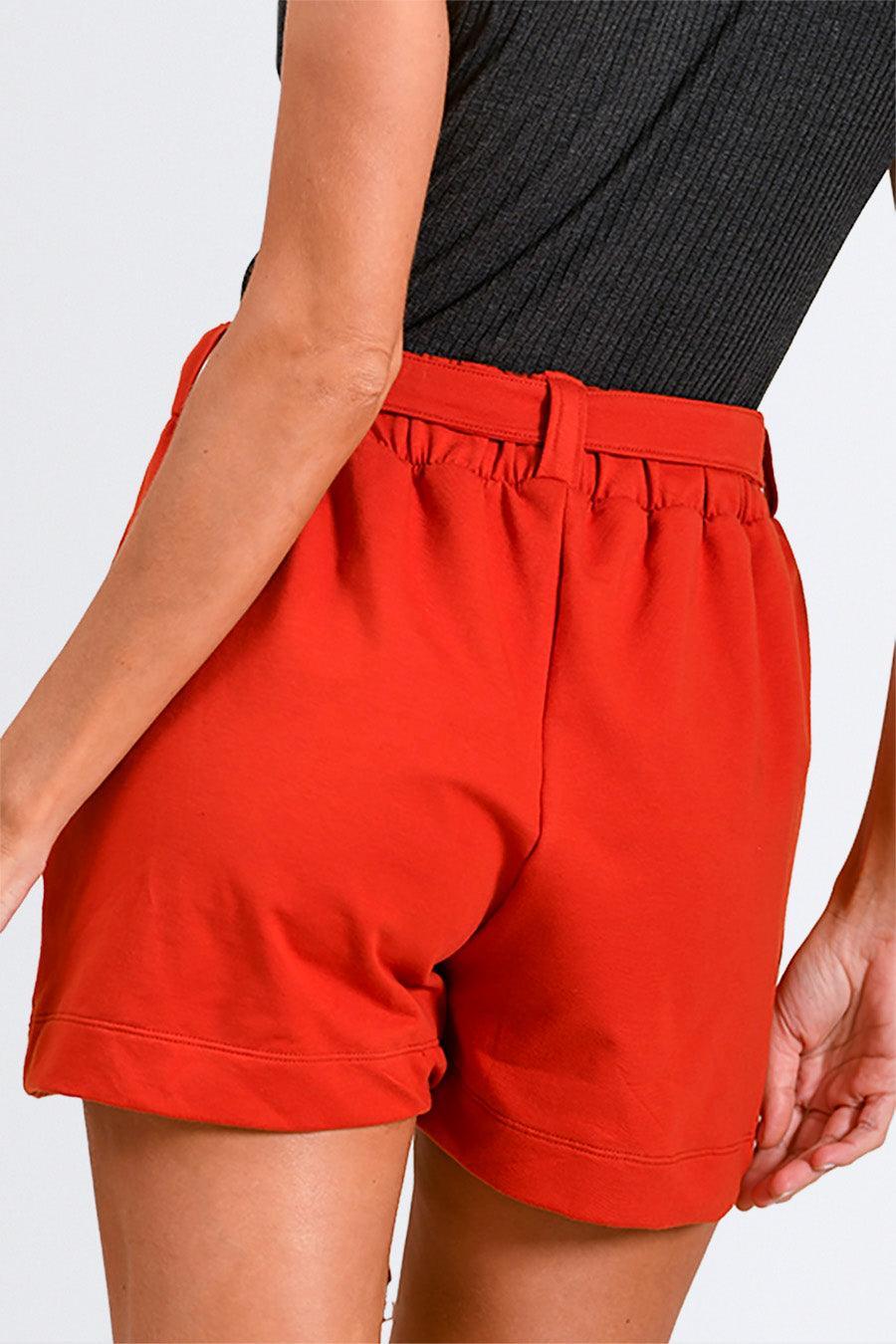 Short com Elástico na Cintura, Cinto e Passante - Nuance