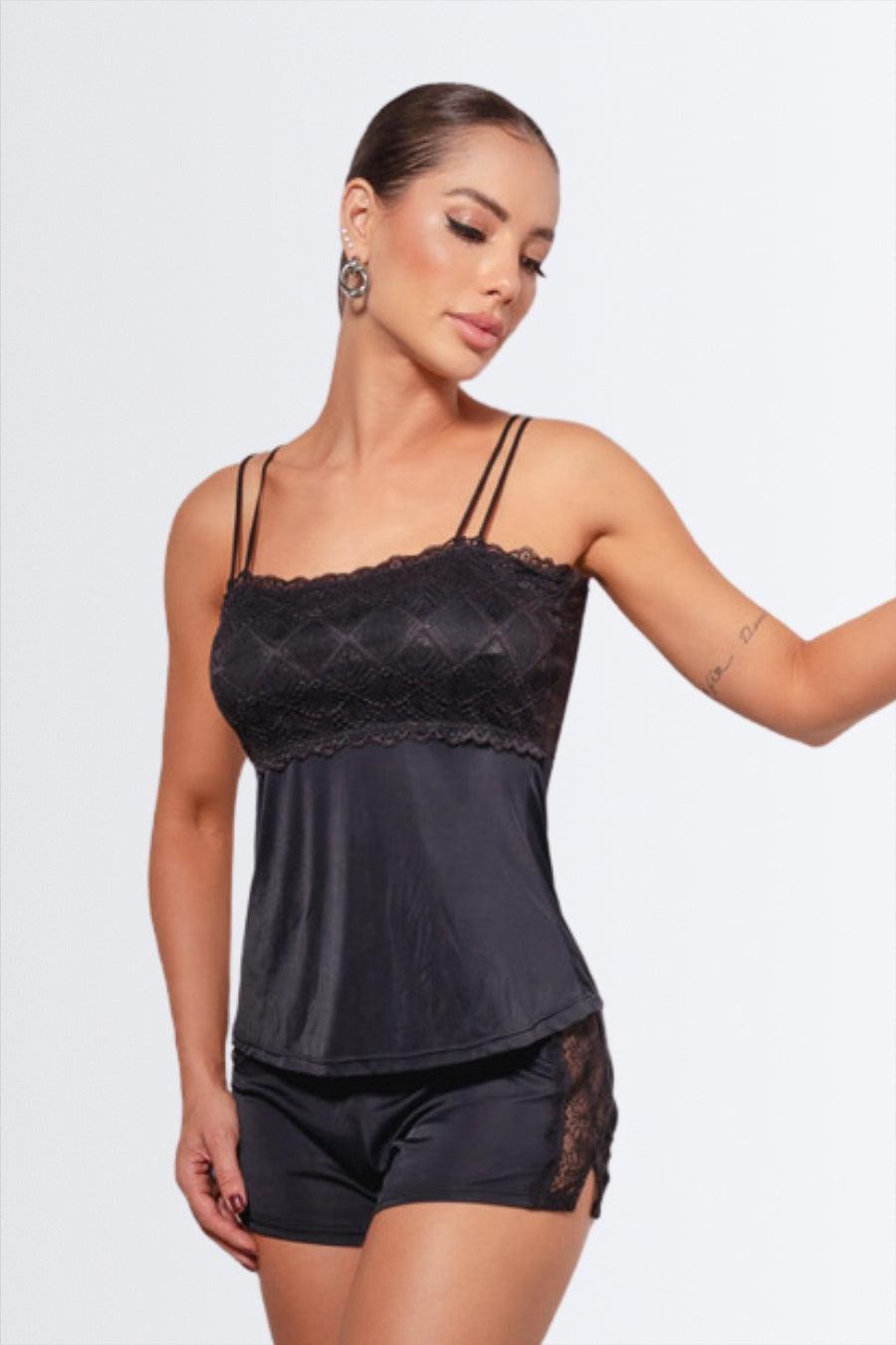 Short doll com renda e short renda lateral - Nuance