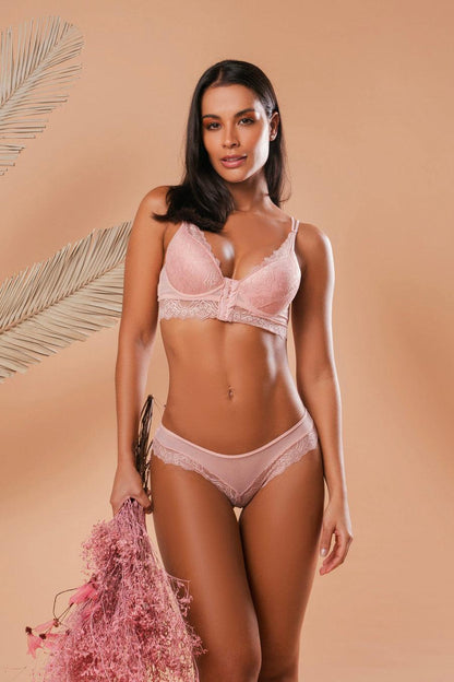 Soutien com Abertura Frontal + Calcinha Fio - Nuance