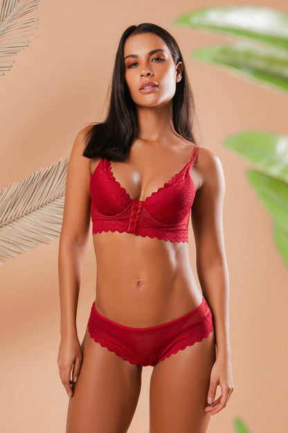 Soutien com Abertura Frontal + Calcinha Fio - Nuance