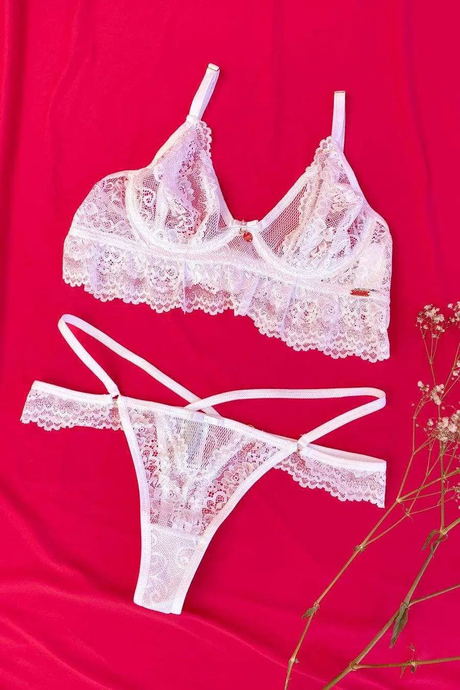 Soutien Sem Bojo com Calcinha String - Nuance