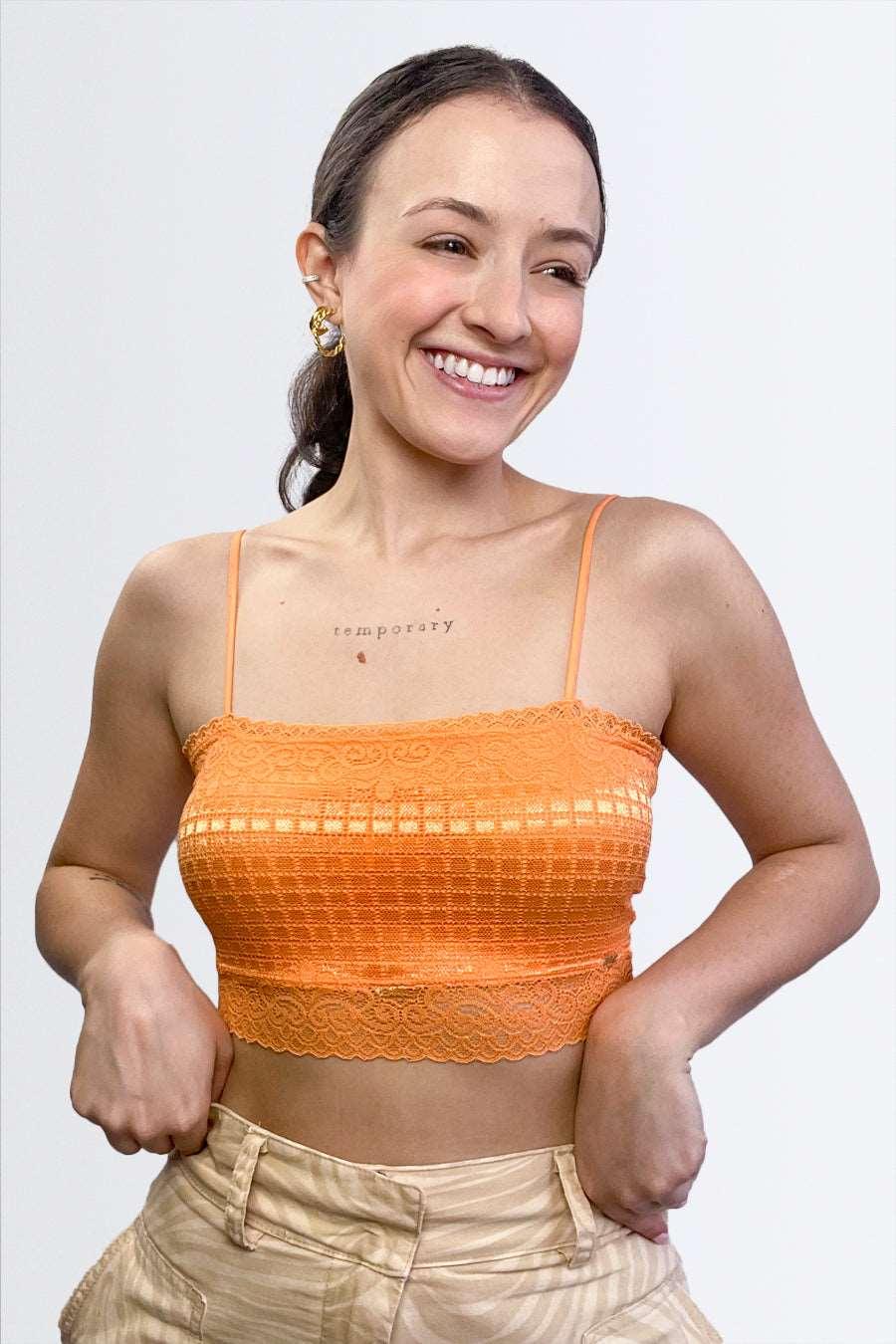 Top Básico de Renda com Forro de Microfibra - Nuance