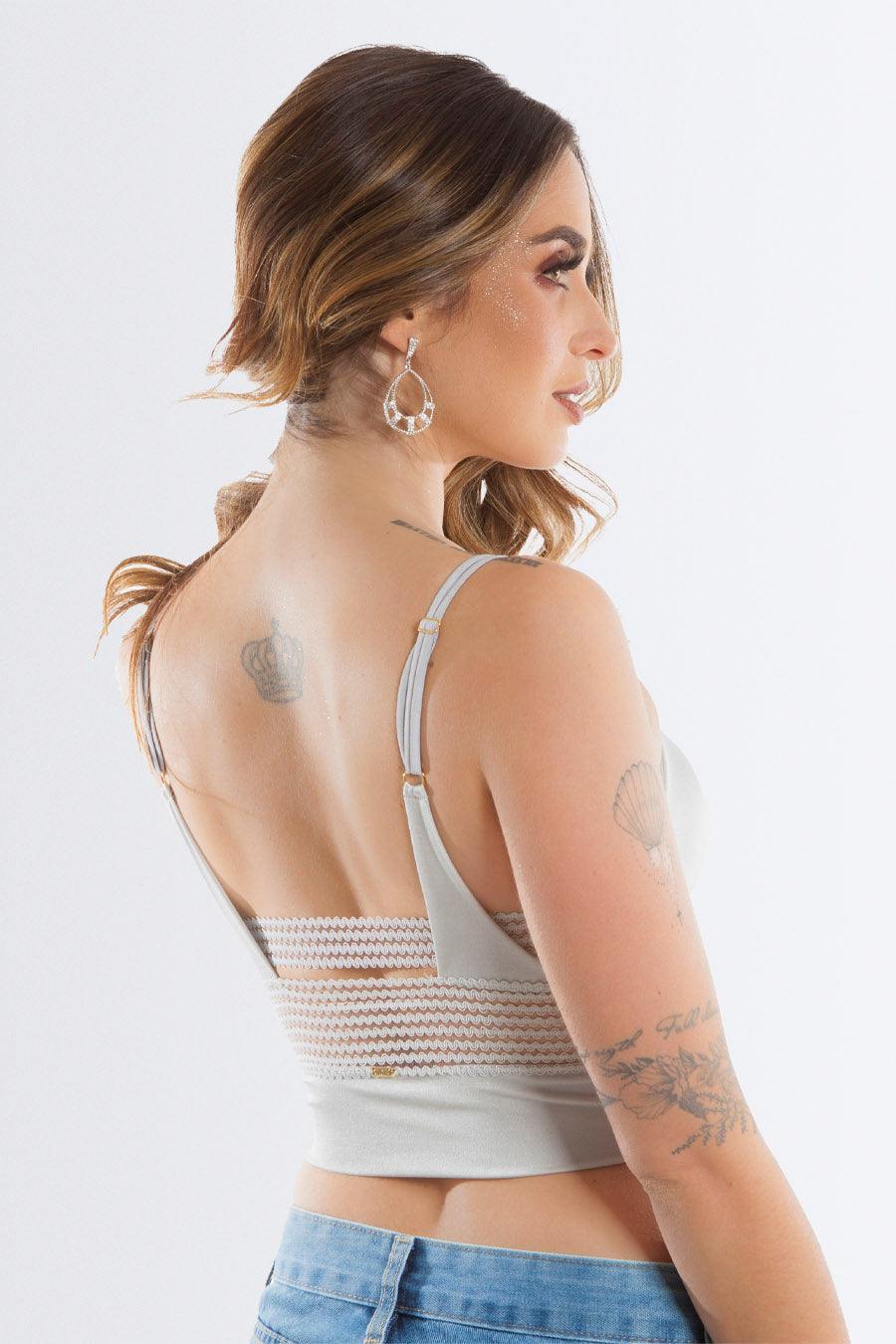 Top Cropped com Bojo Removível - Conforto e Estilo - Nuance